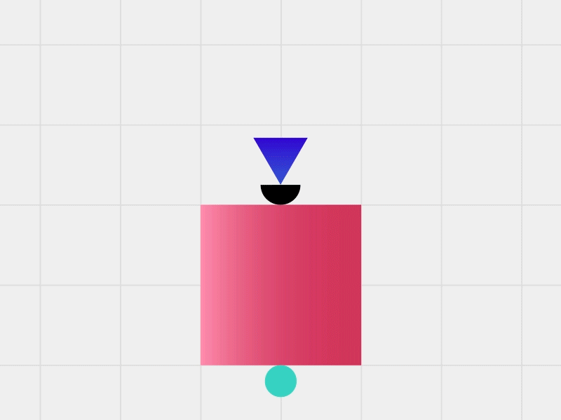 Balancing act 2d animation abstract after effects animated gif animation balance bounce circle eye grid illustration loop minimal mograph shapes square triangle