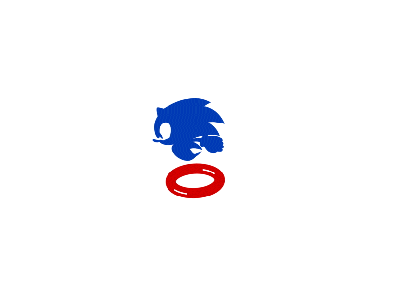 Sonic 30th Anniversary Logo 2d animation after effects animated gif animation character animation illustration logo animation minimal mograph running sonic sonic the hedgehog