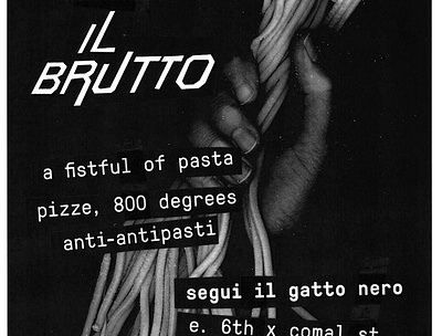 Il Brutto Band Poster band poster branding design female designers hospitality italian food music poster poster restaurant spaghetti visual design