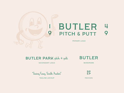 Butler Visual Identity brand design brand identity branding branding design design female designers golf graphic design identity identity design logo logo sytem putting sports texas typography vintage visual design