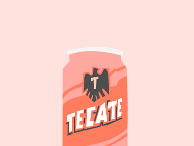 Tecate Texas beer illustration mexico pink tecate