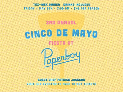 Paperboy Cinco De Mayo Instagram cinco de mayo design female designers fiesta illustration instagram invite margaritas papel picado party tacos tex mex