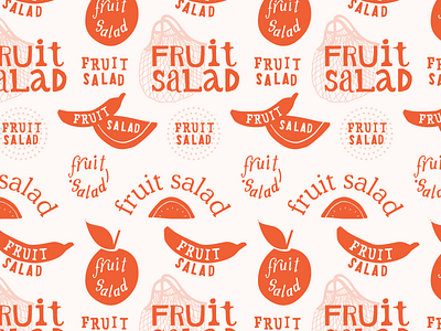 The Fruit Salad Logo WIP branding design female designers female illustrators hand lettering identity illustration lettering lifestyle blog logo typography wellness women