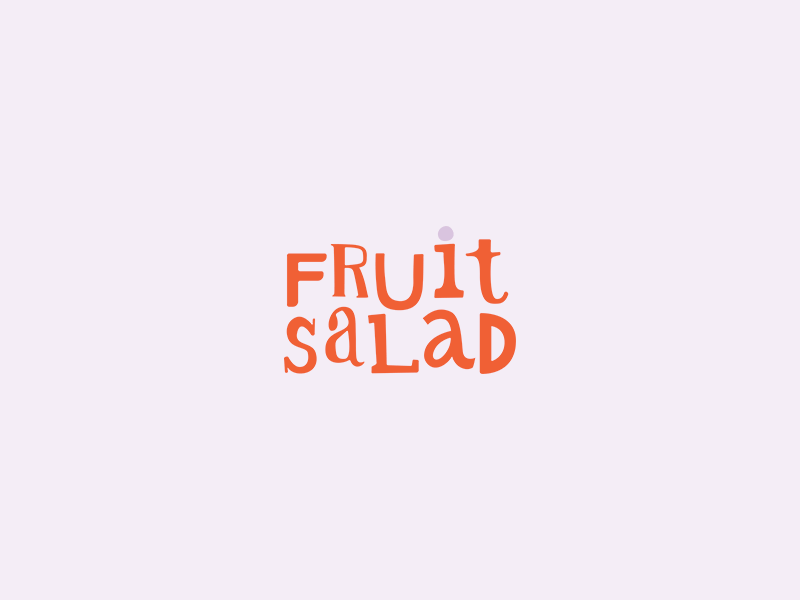 The Fruit Salad Logo branding branding and identity design female designers hand lettering lettering lifestyle blog logo logo 3d typography visual design