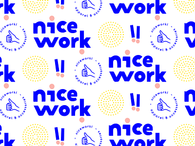 NiceWork! Brand Identity System branding design female designers hand lettering hands identity illustration logo pattern typography visual design