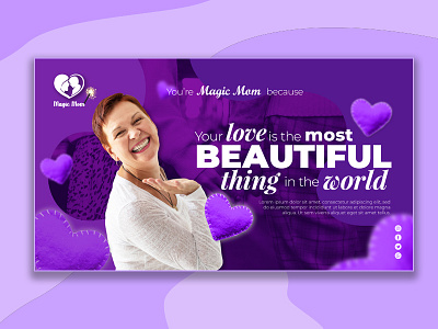 Magic Mom Banner Design app branding design illustration logo minimal type vector web website