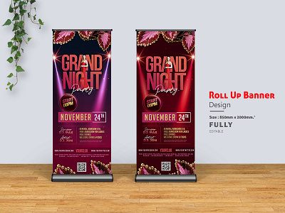 Grand Night Banner advertisement advertising banner brand identity branding business flyer corporate corporate design corporate flyer design flyer illustration logo rollup