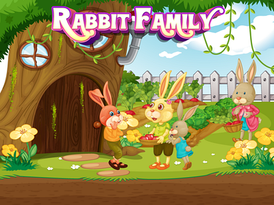 Rabbit Family animation cartoon corporate graphic design ill illustration