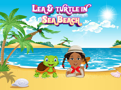 Lea & Turtle In Sea Beach branding corporate design logo print design vector