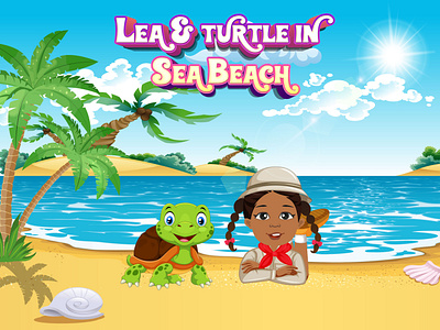 Lea & Turtle In Sea Beach