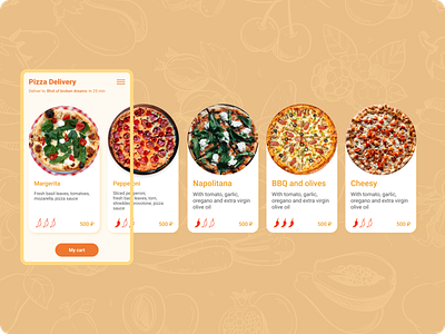 Pizza 🍕 Delivery Shot app design interface pizza delivery ui