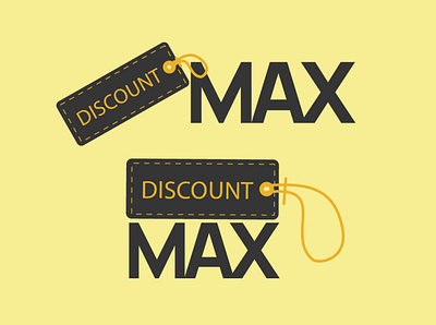 discount max logo design illustration logo vector
