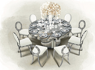 Wedding table set illustration branding digital graphic design illustration interior