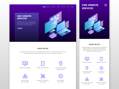 CMS Website UI Design app illustration minimal product design typography ui ux vector web website