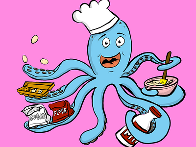 Bake a Cake - Octopus illustration