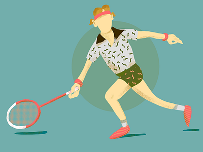 Tennis illustration procreate design
