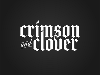 Crimson and Clover 2020 typography