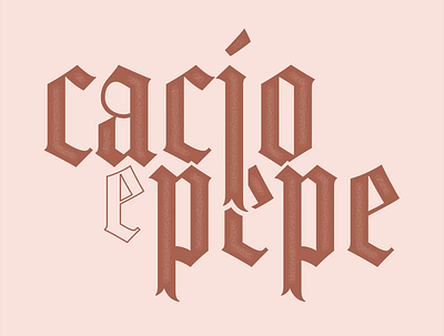 Cacio e Pepe 2020 graphic design logo