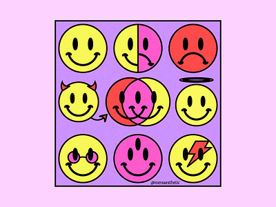 Emotional Chaos 2020 60s aesthetic aesthetic branding design graphic design illustration illustrator poster art poster design smiley face vector