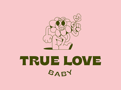 True Love Baby character design illustration illustrator type