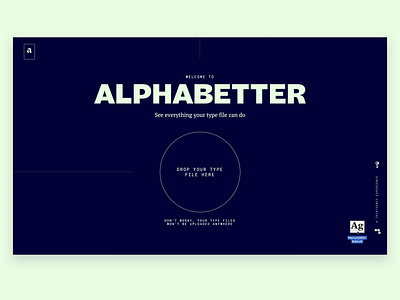 Alphabetter Upload Animation animation design motion typography upload web webdesign webflow