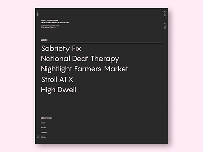 Portfolio Redesign design figma grey pink portfolio typography uxdesign