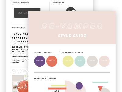 REVAMPED STYLE GUIDE brand branding color palette color scheme identity logo style guide typography