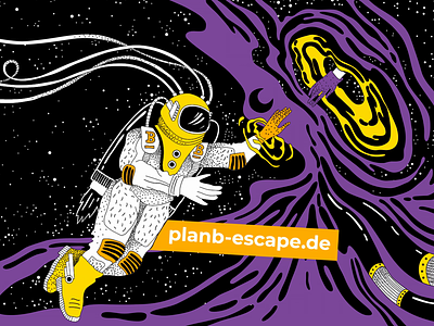 PlanB. Identity for Escape games & VR space platform. animation branding design fresh freshdesign gaming identity illustration interior quest room sketches vector wall art