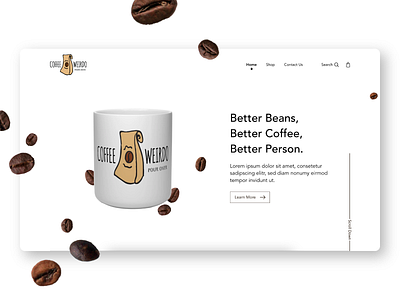 Coffee weirdo coffee design ecommerce redesign ui ux website
