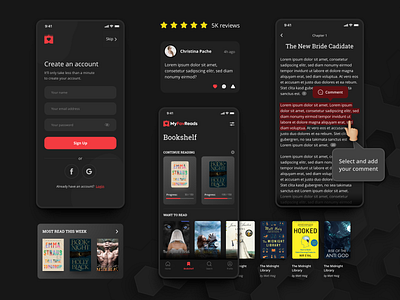 Application UX/UI Design – Dark Mode