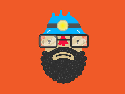 freestyle beard and moustache draw hipster illustrations