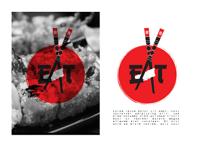 Eat brand eat food japan logo