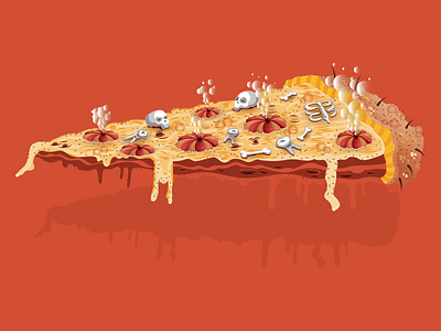 Pizza Zombie bone food foot pizza zombie