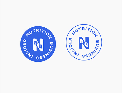 nutrition business insider business circle circular logo design health logo minimal nutrition typography vector