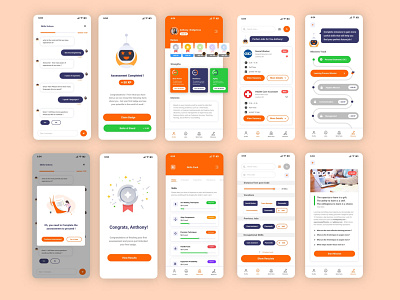 Job finder app app chatbot design gamified illustration job mobile mobile app mobile app design skills typography ui ux vector virtual assistant