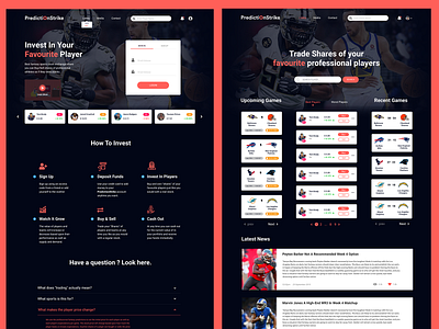 PredictionStrike Web UI design basketball design football investment trade typography ui ui ux ui design web webdesign website website design