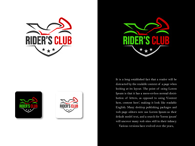 Rider's club biker logo design