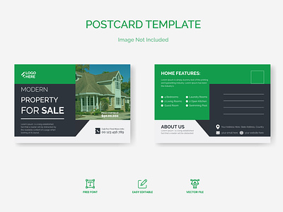 Property Real Estate Postcard Design brand identity business postcard corporate postcard flyer graphic design home sale postcard house rent postcard post office postcard postcard design postcard template postcard template design postcards poster property postcard real estate postcard vector design vector postcard