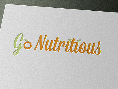 Go Nutrious eat fresh fruit healthy logo. life