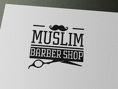 Barber Shop Logo barber hipster logo moustache shop vintage