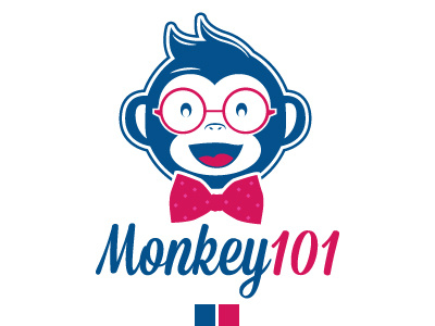 Monkey 101 clever geek logo monkey tie