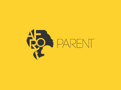 Afro Parent Logo africa afro logo minimal negative parent