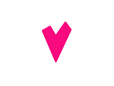 Heart Logo for Pink Timber abstract brand flat heart icon logo love minimal pink simple timber