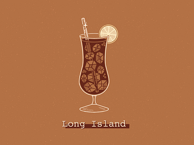 Long Island Iced Tea cocktail illustration. Alcoholic cocktails hand drawn  vector illu…