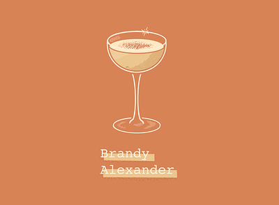 Brandy Alexander cocktail illustration dailyillustration day 15 digital illustration digitalart digitalartist digitalillustration illustration illustration art illustration artist texture