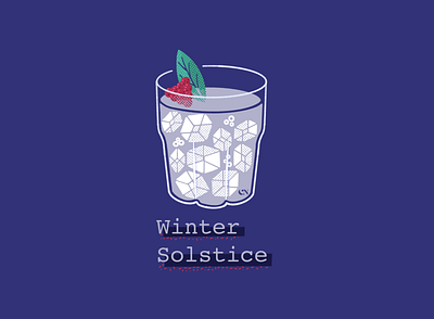 Winter Solstice cocktail illustration daily illustration day 18 digital illustration digitalillustration illustration illustration art illustration artist procreate texture truegrittexturesupply