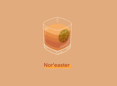 Nor'easter cocktail illustration daily illustration day 19 digital artist digital illustration illustration illustration art illustration artist procreate texture truegrittexturesupply