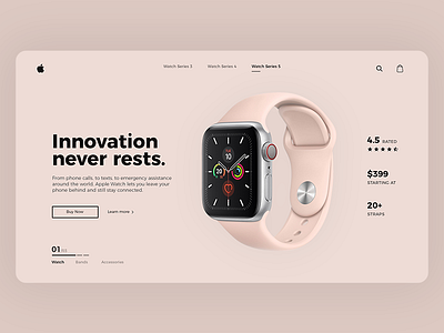 Apple Watch Website Design branding design minimal ui ux web