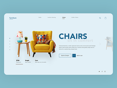 Furniture - a clean and modern website design branding design minimal ui ux website
