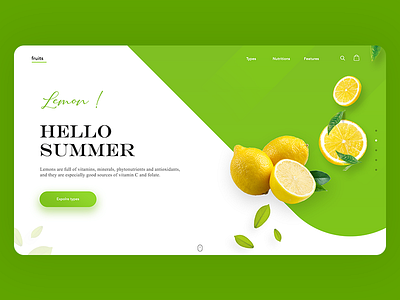 Fruits - Modern landing page design